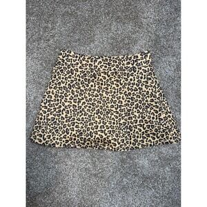 Kimberly C Leopard Print Athletic Skort Womens Medium Brown Black Wrap